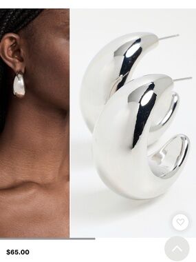 Shashi Hoop Earrings Silver